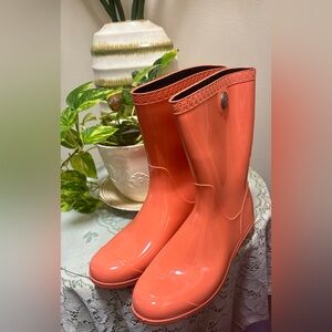 UGG Women's Bright Coral Rain Boots